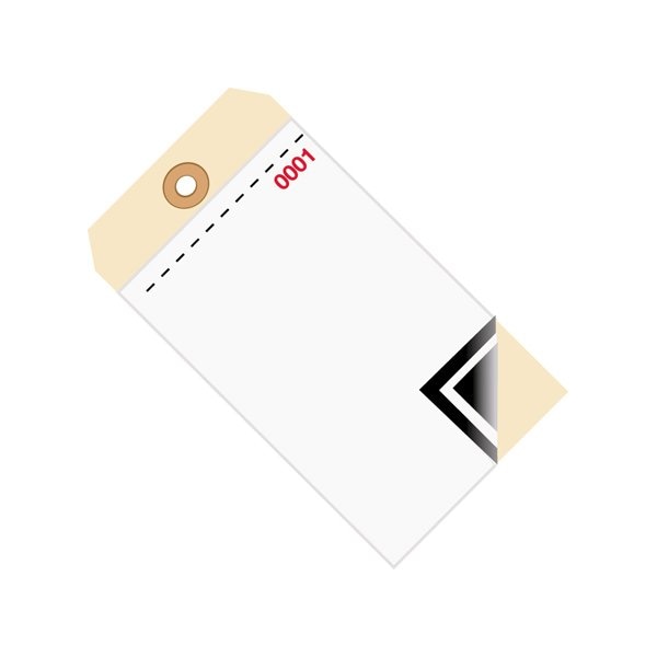 Bsc Preferred 6 1/4 x 3 1/8'' - 0000-0499 Inventory Tags 3 Part Blank w/Carbon #8, 500PK BUY00023659 - main